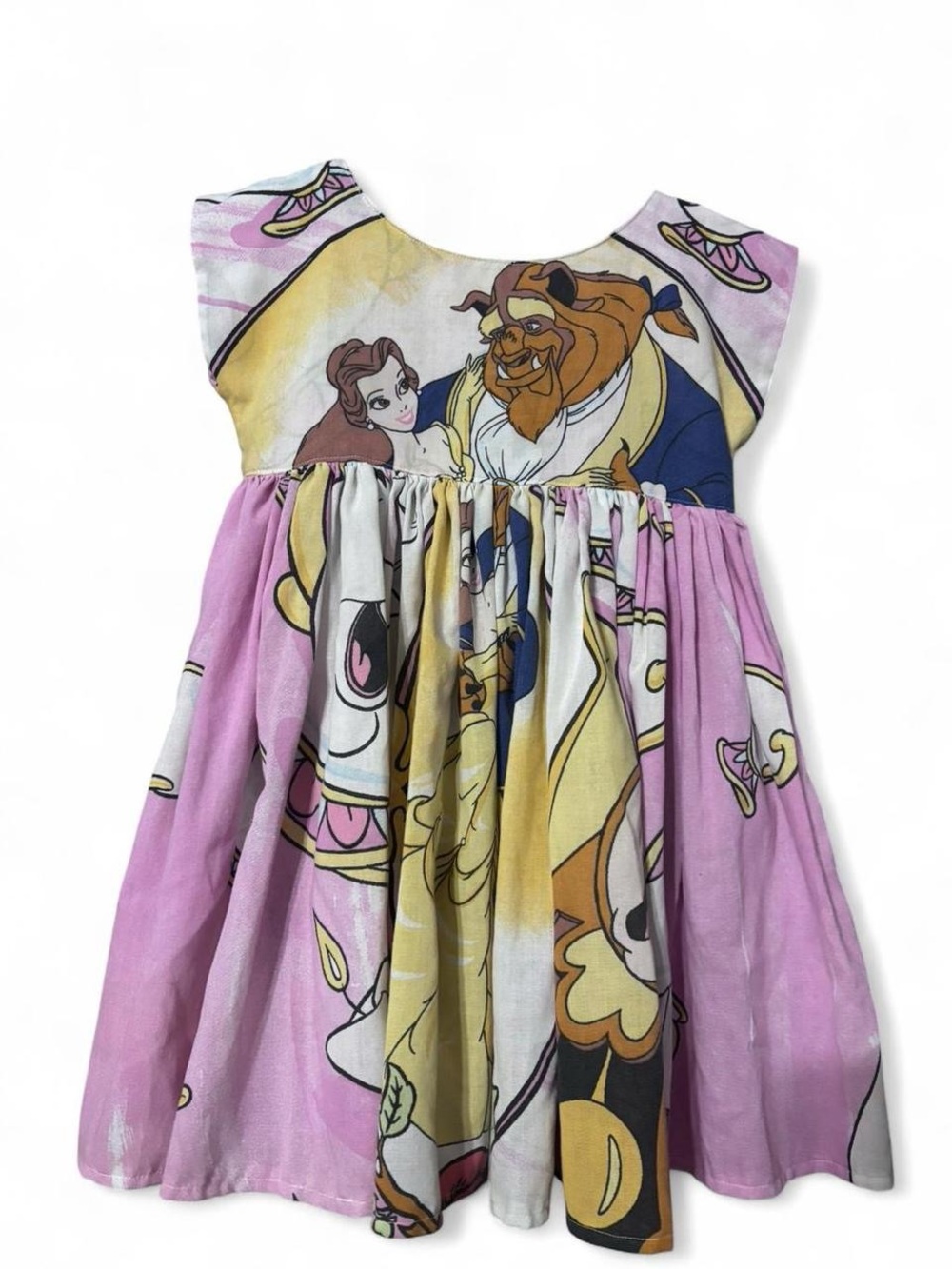 Boutique Beauty and the Beast Pink Graphic Girls Dress